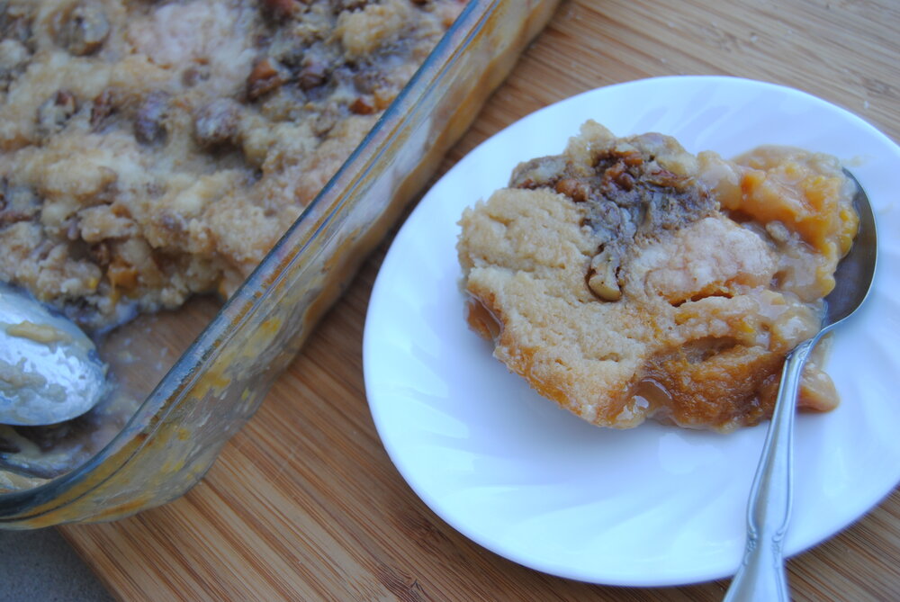 Peach Pecan Cobbler