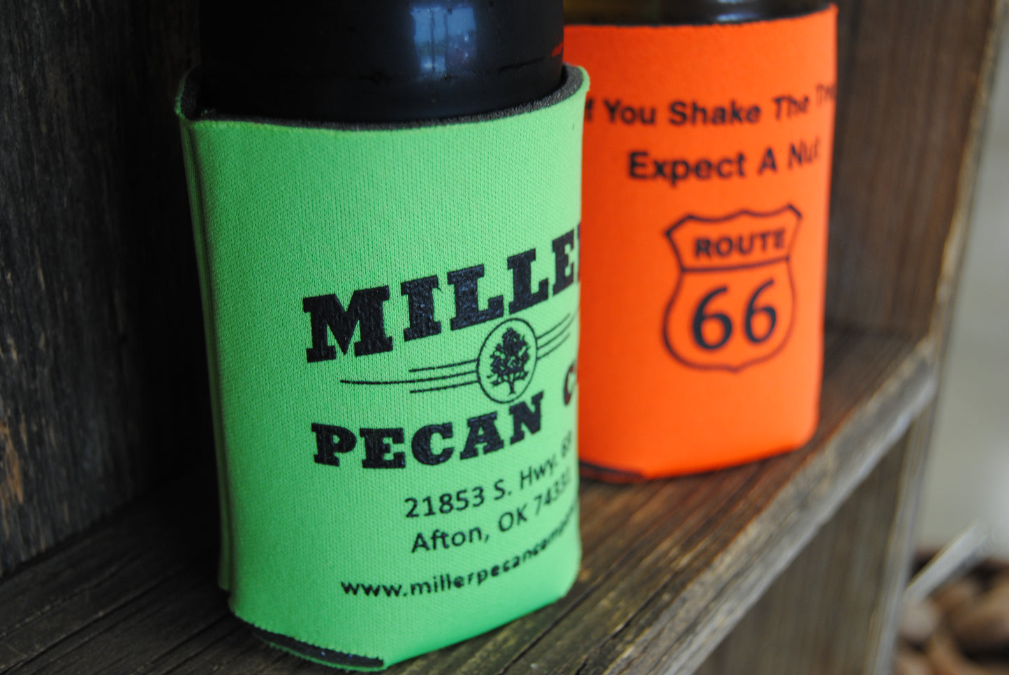 Miller Pecan Company Historic Rt. 66 Beverage Koozie Souvenir