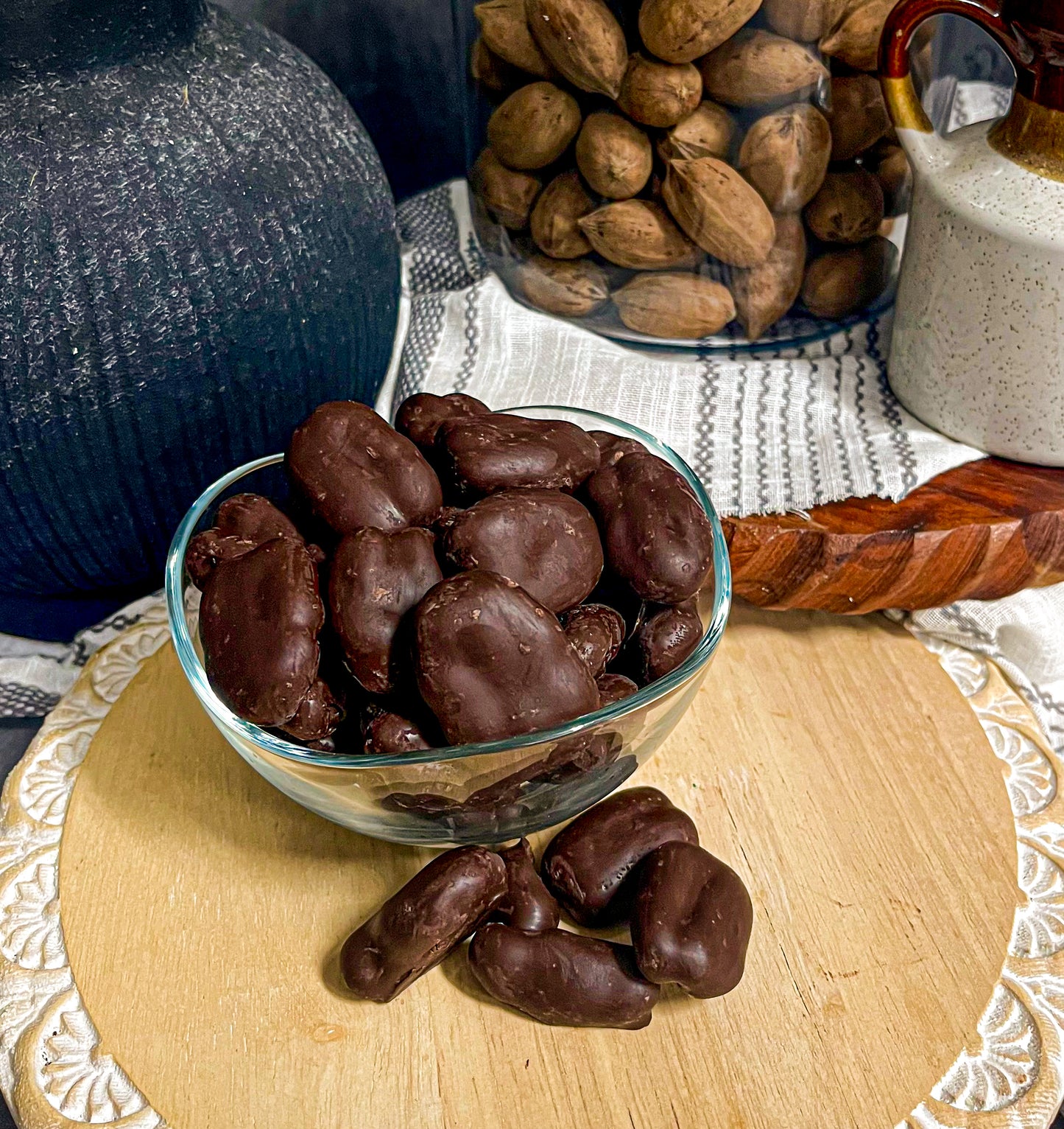 1lb Dark Chocolate Covered Pecans