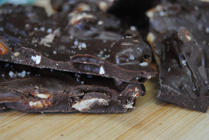 Dark Chocolate Pecan Caramel Bark