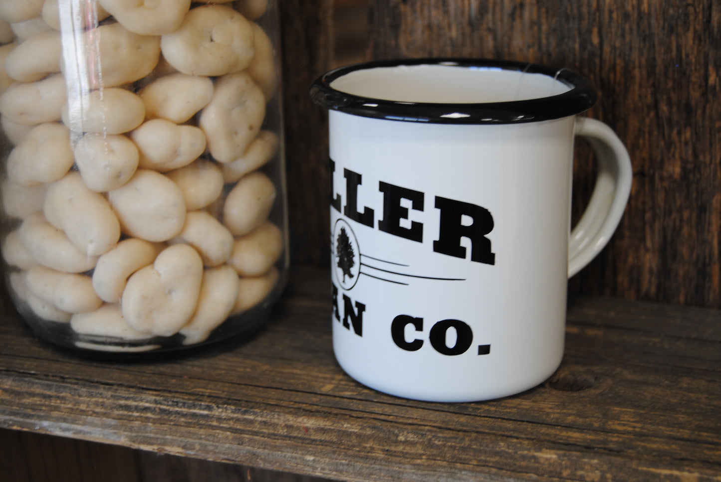 Miller Pecan Co. Enamelware Souvenir Coffee Mug