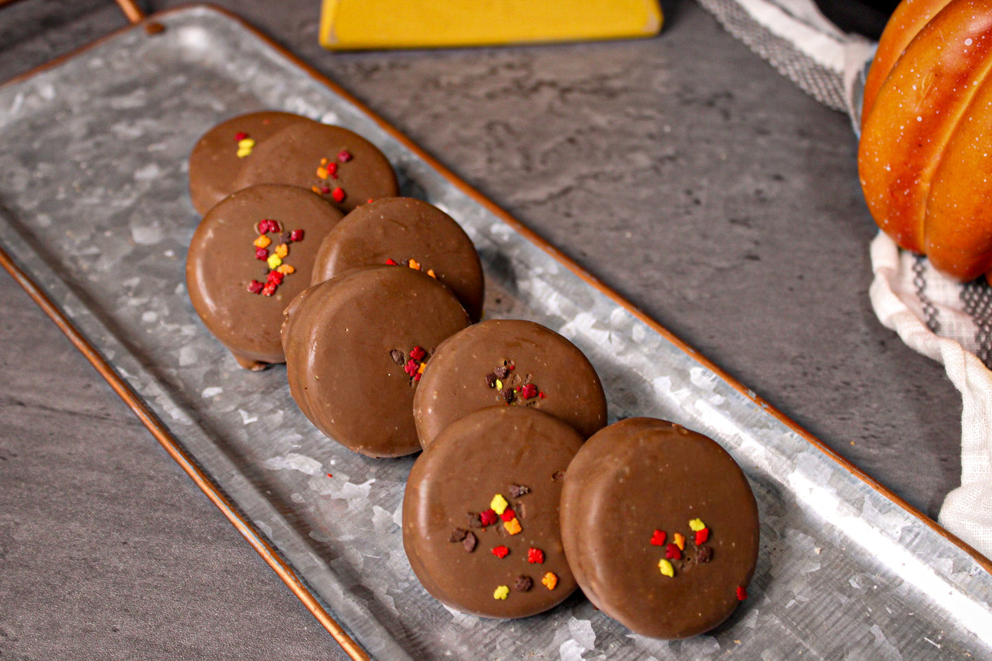 Fall Milk Chocolate Double Stuffed Oreos