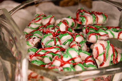 Christmas Tree Pretzels w/ Red & Green Drizzle
