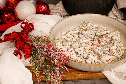 Christmas Tree Pretzels w/ Red & Green Sugar